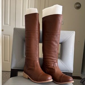Fiel Women's Campbell Knee High Leather Boots in Cognac